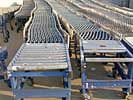 Used Bestflex Conveyors - head on showing end rollers