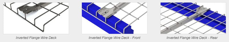 Wire deck inverted flange comparison
