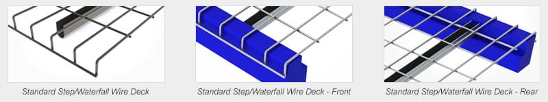 Wire deck standard step waterfall comparison