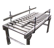 Heavy Duty Gravity Roller Conveyor with Stands and Optional Side Rails