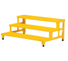 3 Step (48 in. wide) Adjustable Height Step Stand