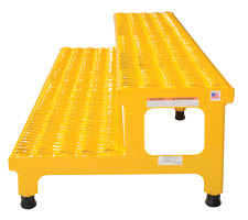 2 Step Adjustable Height Step Stand - Side View