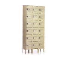 3-Wide, 6-High Box Lockers