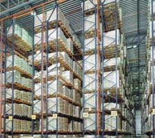 Double-Deep Rows of Mecalux Pallet Rack