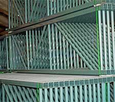 Pallet Rack Uprights In Stock at SJF