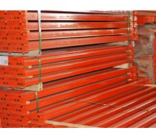 A stack of renewed pallet rack beams