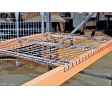 Closeup of Wire Mesh Deck in Pallet Rack
