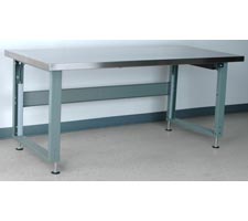 Stainless Steel Top Electric Adjustable Height Workbench