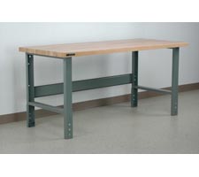 Maple Top Manually Height Adjustable Workbench