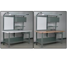 Model #7 Preconfigured Packing Station - Bullnose Laminate and Maple Top