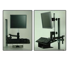 Articulating Monitor Arm with Keyboard and Mouse Tray