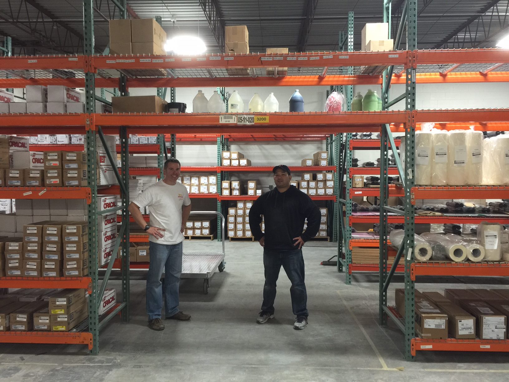 The new warehouse at Advantage Sign and Graphic Solutions.