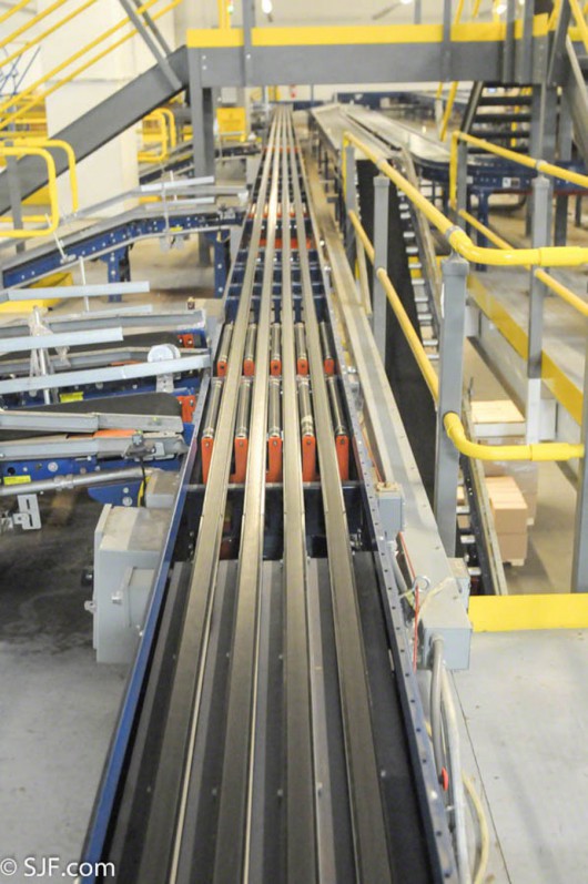 Ermanco narrow belt sortation system