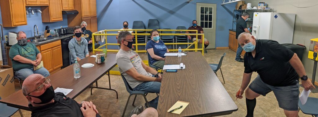 Sales meeting during Covid-19