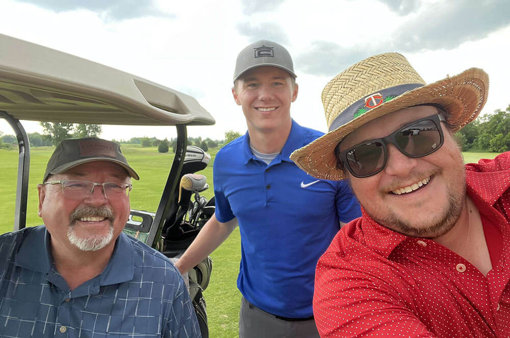 SJF employees Vance Haugen, Justin Erkenbrack, and Craig Barnaal