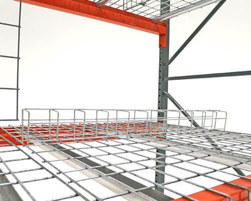 Flue spacer divider installed in pallet racking