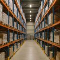 Pallet racking in a warehouse