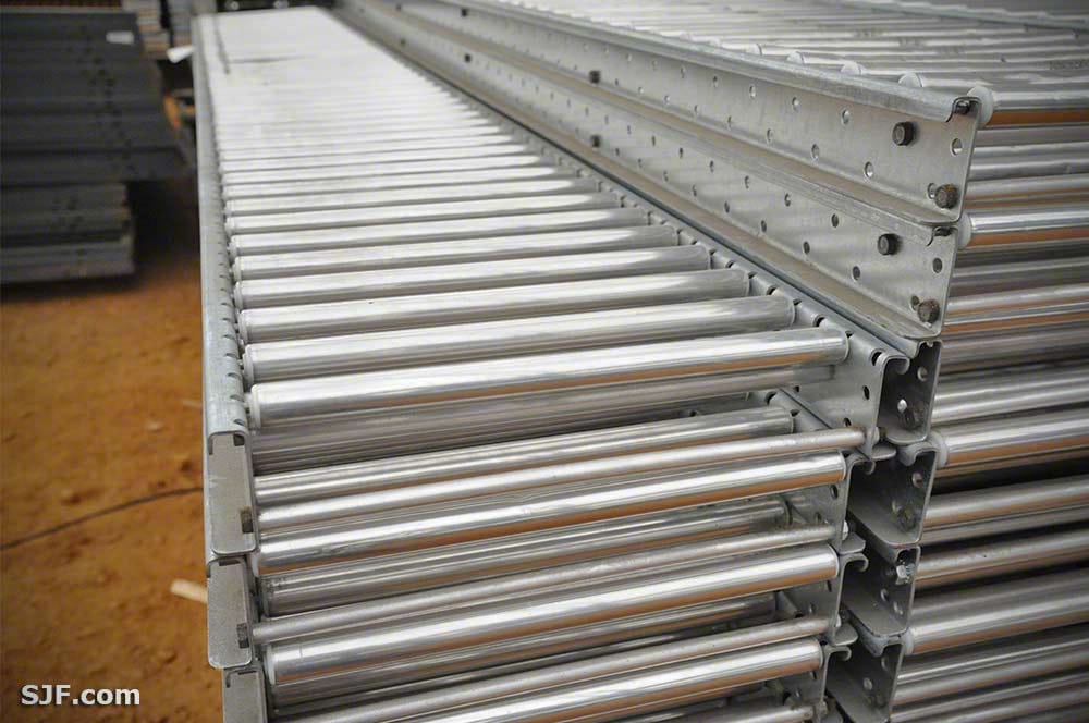 Span-Track Shelf-less Carton Flow Gravity Racking Conveyor 12" x 36" Used 