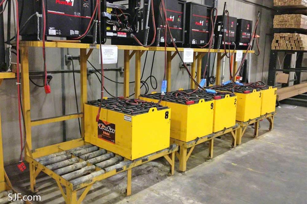 Forklift Battery Storage Rack