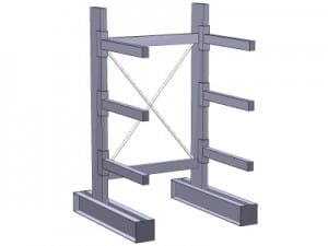 Heavy-Duty Cantilever Steel Bar, Tubing & Pipe Storage Racks