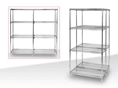 Wire Shelving Kits, Preconfigured Storage Bins