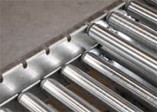 conveyor frames, galvanized frame, gravity conveyor frame, drop-in rollers