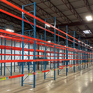 Used teardrop pallet rack