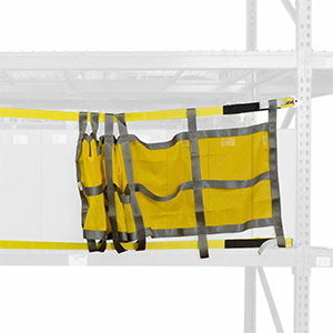 Safety nets for pallet rack