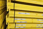 Teardrop Pallet Rack Yellow Beams