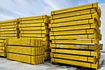 Teardrop Pallet Rack Yellow Beams for sale