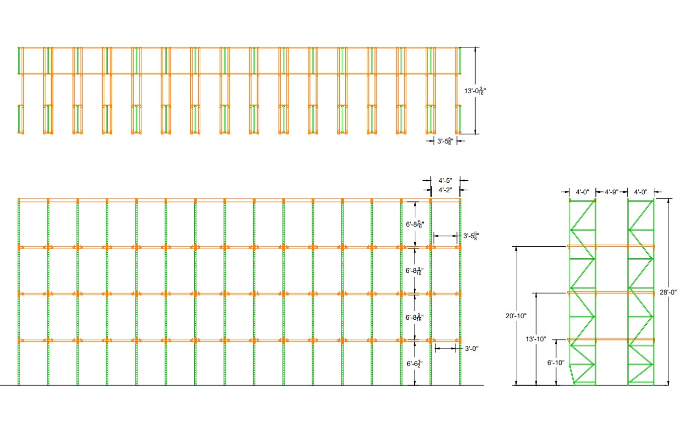 Used Structural Drive In Pallet Racking