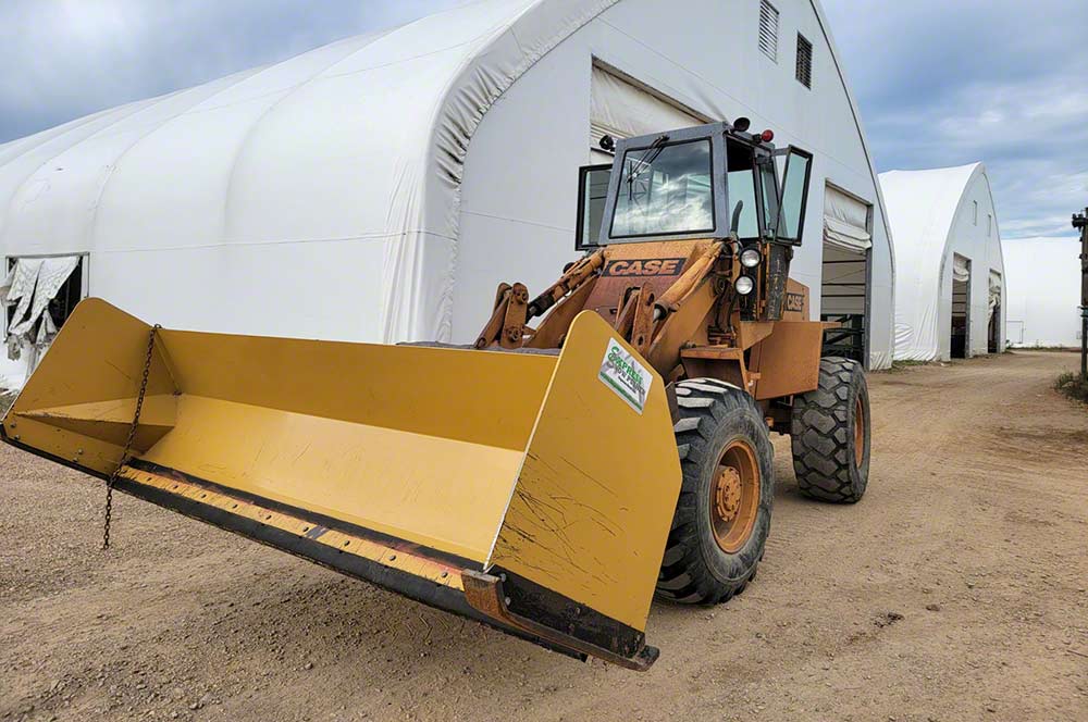 Case Payloader with snow pusher Case Payloader with snow pusher