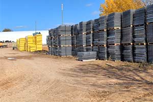 Wire decking in the yard